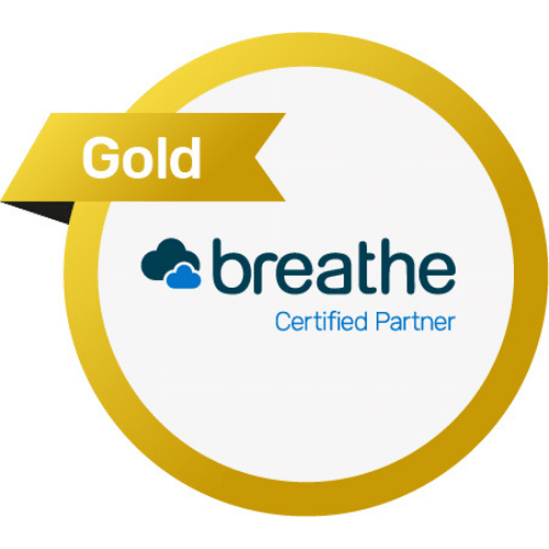 Breathe accreditation badge - Breathe HR Gold Certified Partner