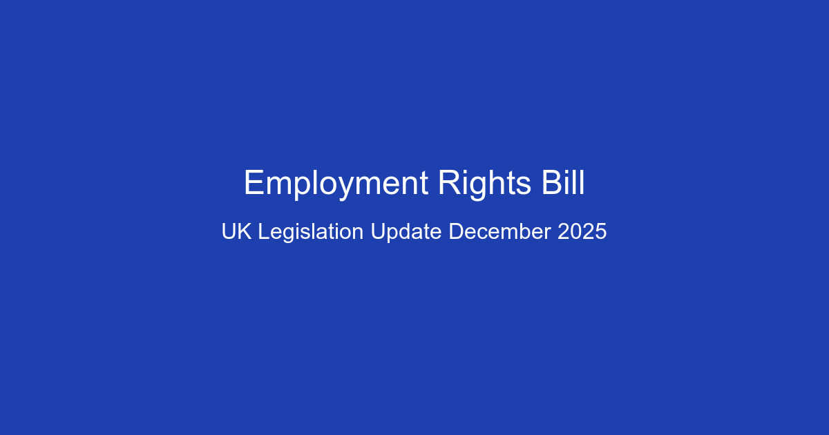 UK Parliament building with Employment Rights Bill document showing latest employment law legislation updates for small businesses